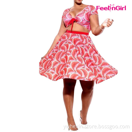 Newest Plus Size Short Fat Women Pink Evening Dress